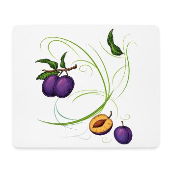 Pflaumen, Obst - Mousepad (Querformat) - Weiß - Vorne