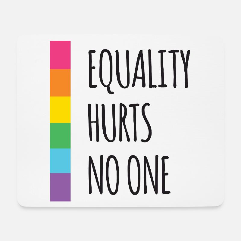 Pride Month - Gleichberechtigung schadet niemandem - Mousepad (Querformat) - Weiß