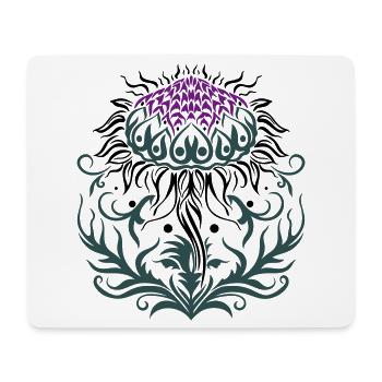 Distel lila Thistle - Mousepad (Querformat) - Weiß - Vorne