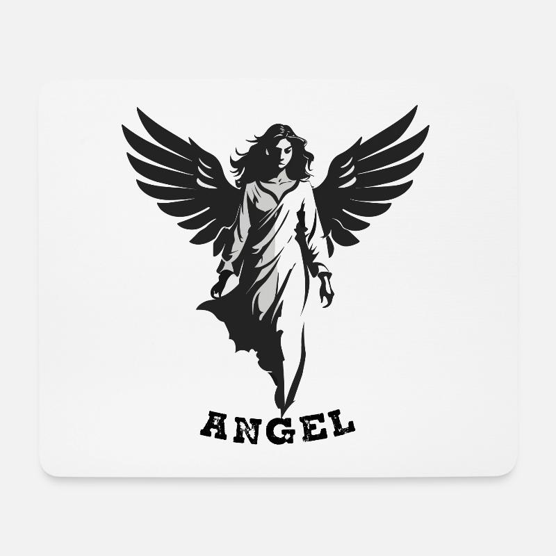 ENGEL FEMALE - Mousepad (Querformat) - Weiß