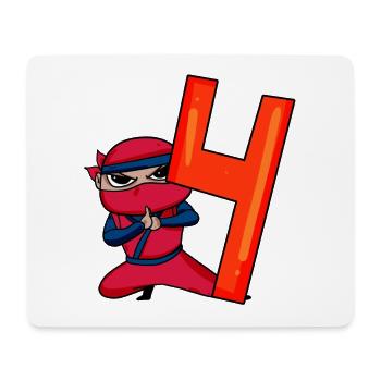 Garçon 4 ans 4e anniversaire garçon ninja - Tapis de souris (format paysage) - blanc - Devant