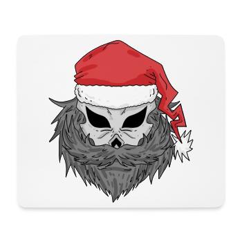 Weihnachtsmann Totenkopf - Mousepad (Querformat) - Weiß - Vorne