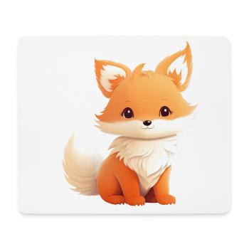Niedliche Fuchs Illustration - Mousepad (Querformat) - Weiß - Vorne