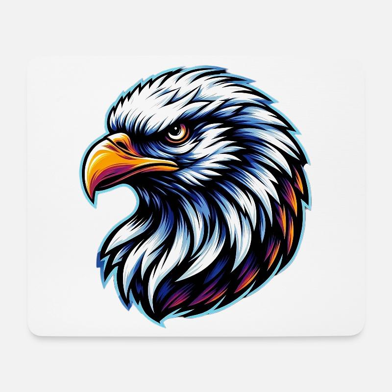Bald Eagle - Mouse Pad (horizontal) - white