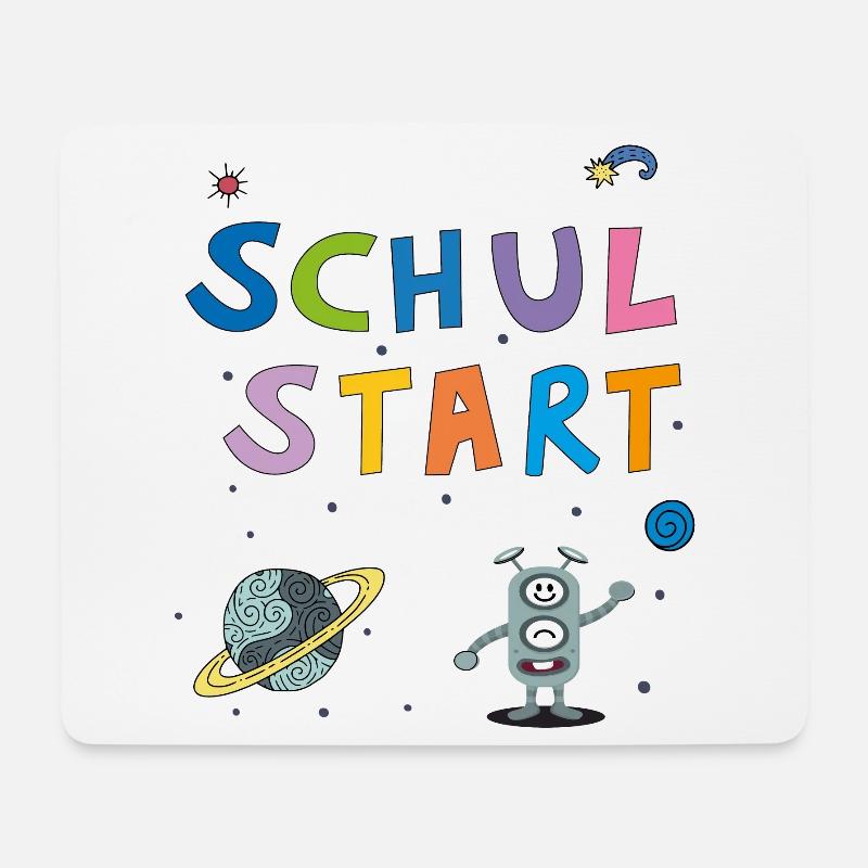 Schulstart Schulkind - Mousepad (Querformat) - Weiß
