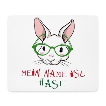 Je m’appelle Rabbit - Tapis de souris (format paysage) - blanc - Devant