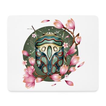 exotique africain effrayant crawly avec des magnolias - Tapis de souris (format paysage) - blanc - Devant