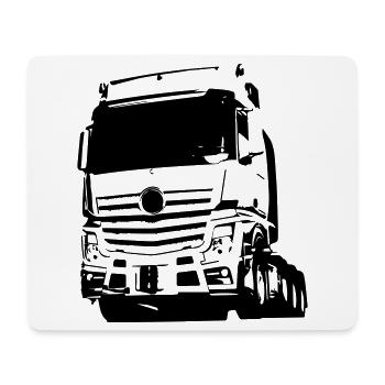 Deutscher LKW Silhouette - Mousepad (Querformat) - Weiß - Vorne