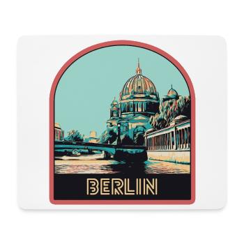 Illustration Centre Historique de Berlin - Tapis de souris (format paysage) - blanc - Devant