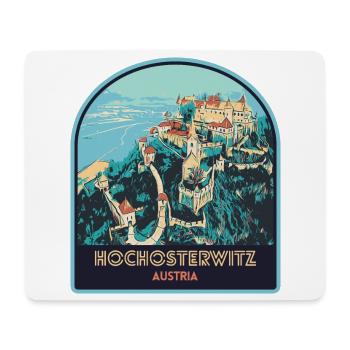 Illustration Schloss Hochosterwitz, Österreich - Mousepad (Querformat) - Weiß - Vorne