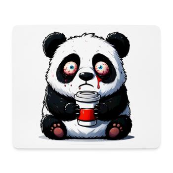 Koffein Panda - Mousepad (Querformat) - Weiß - Vorne