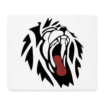 Löwe - Mousepad (Querformat) - Weiß - Vorne