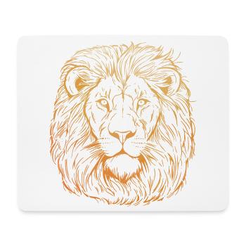 Lion Portrait - Mouse Pad (horizontal) - white - Front