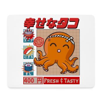 Happy Squid - Fresh & tasty - Mousepad (Querformat) - Weiß - Vorne