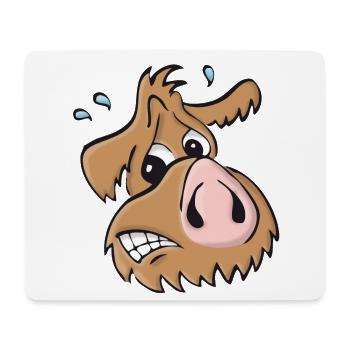 Pig dog - oops - Mouse Pad (horizontal) - white - Front