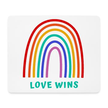 Liebe siegt - Mousepad (Querformat) - Weiß - Vorne