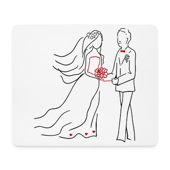 Wedding Married - Mouse Pad (horizontal) - white - Front