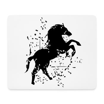 Pferd Illustration Explosion Kunst Symbol Logo - Mousepad (Querformat) - Weiß - Vorne