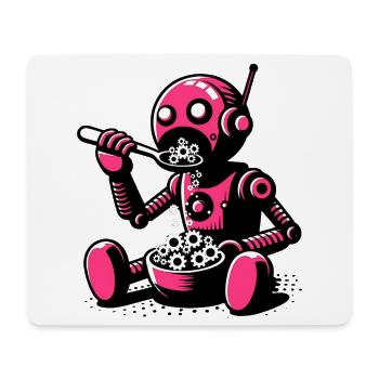 Martian Extraterrestrial Alien Robot - Mouse Pad (horizontal) - white - Front