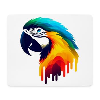 Papagei - Mousepad (Querformat) - Weiß - Vorne