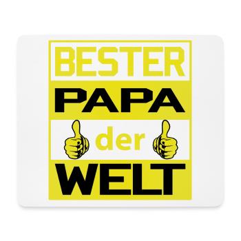 Bester Papa der Welt - stolz zum Zeigen - Mousepad (Querformat) - Weiß - Vorne
