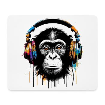 Singe - Tapis de souris (format paysage) - blanc - Devant