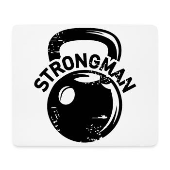 kettlebell strongman Fitness Gewichte Symbol Logo - Mousepad (Querformat) - Weiß - Vorne