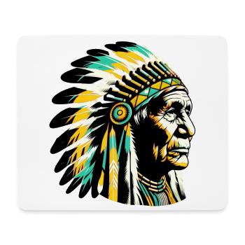 American Indian American - Mouse Pad (horizontal) - white - Front