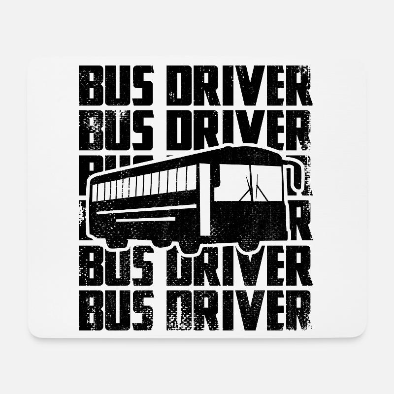 Bus Driver - Mousepad (Querformat) - Weiß