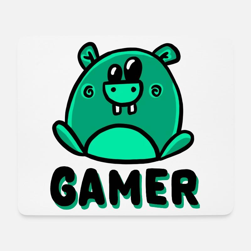 Nini Gamer - Mousepad (Querformat) - Weiß