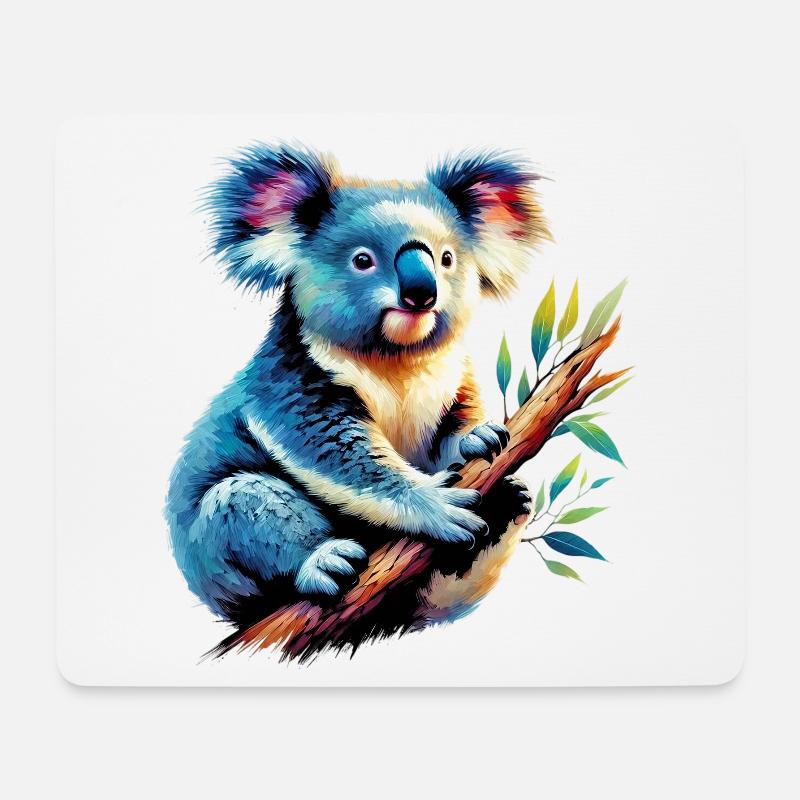 Koala - Mousepad (Querformat) - Weiß