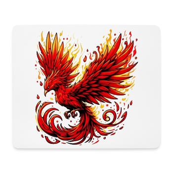 Phénix rouge - Tapis de souris (format paysage) - blanc - Devant