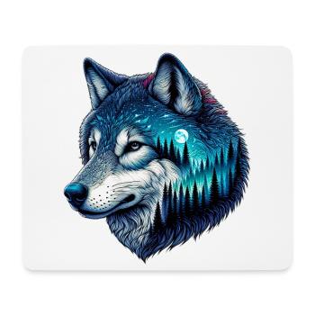 Wolf - Mouse Pad (horizontal) - white - Front