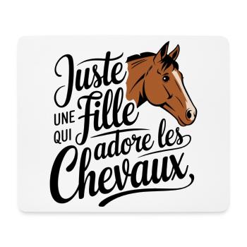Juste Une Fille Qui Adore Les Chevaux Équitation - Tapis de souris (format paysage) - blanc - Devant