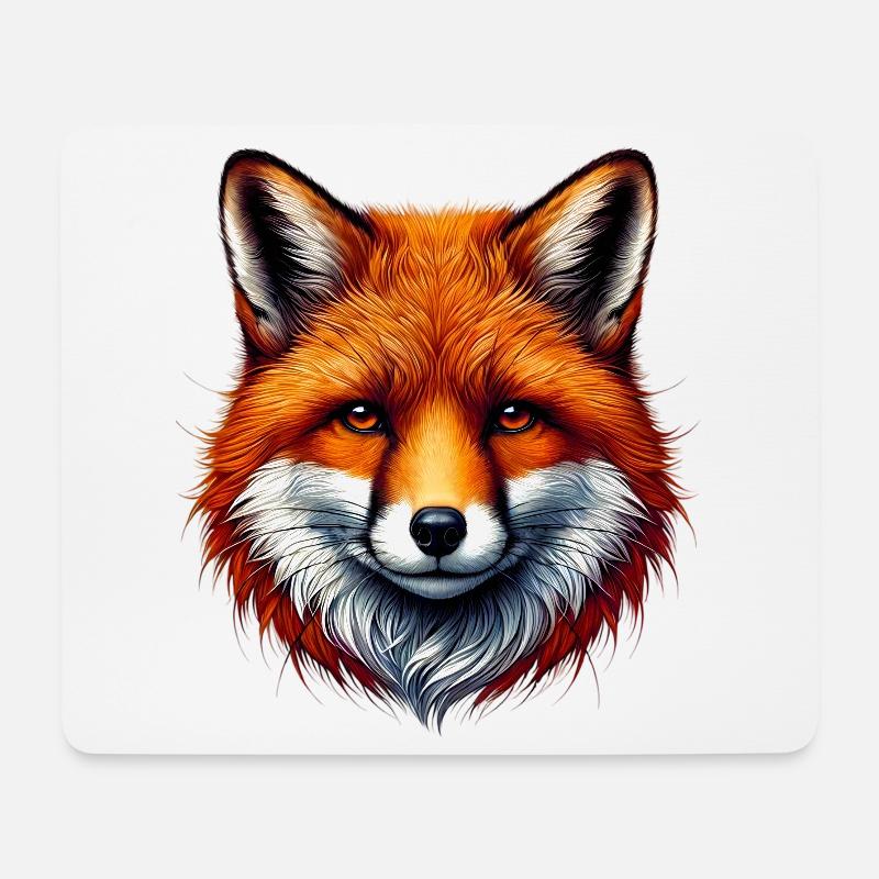 Fuchs - Mousepad (Querformat) - Weiß