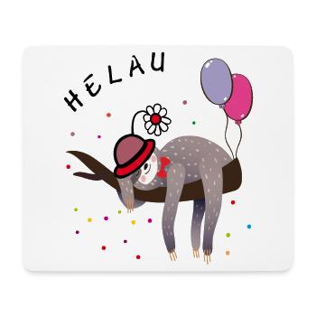 Faultier Fasching - Mousepad (Querformat) - Weiß - Vorne