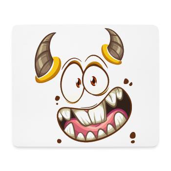 Monster mit süssem Gesicht Faschinskostüm Karneval - Mousepad (Querformat) - Weiß - Vorne