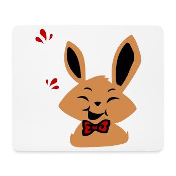 Osterhase - Mousepad (Querformat) - Weiß - Vorne