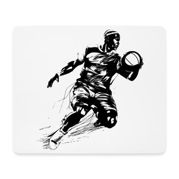 Basketteur - Tapis de souris (format paysage) - blanc - Devant