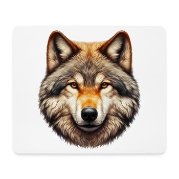 Wolf - Mousepad (Querformat) - Weiß - Vorne