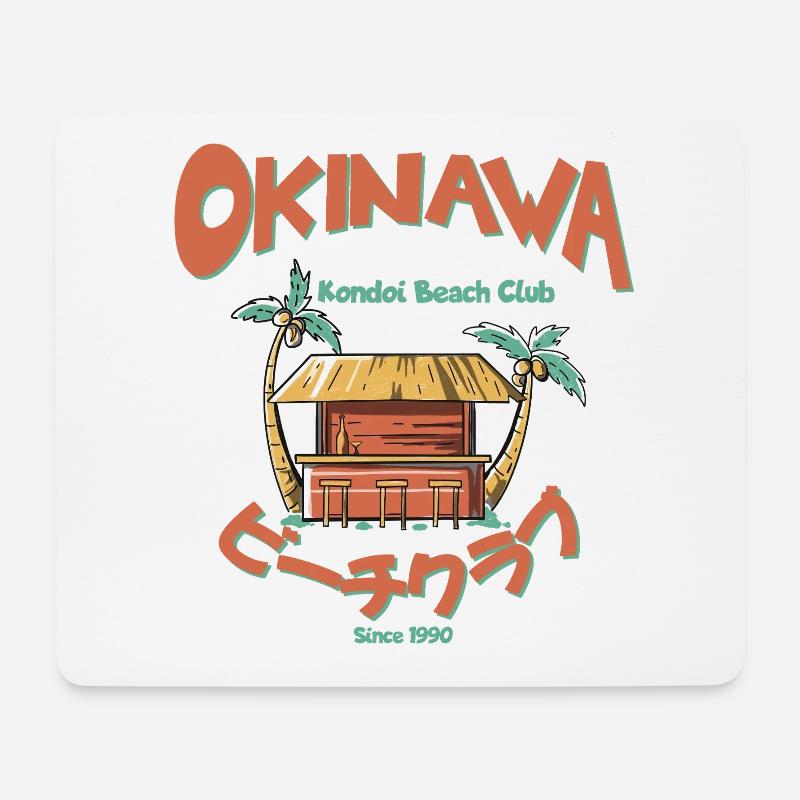 Kondoi Beach Club Okinawa - Mousepad (Querformat) - Weiß