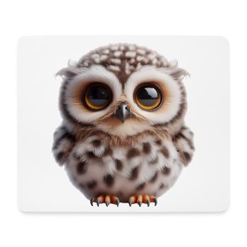Hibou mignon - Tapis de souris (format paysage) - blanc - Devant