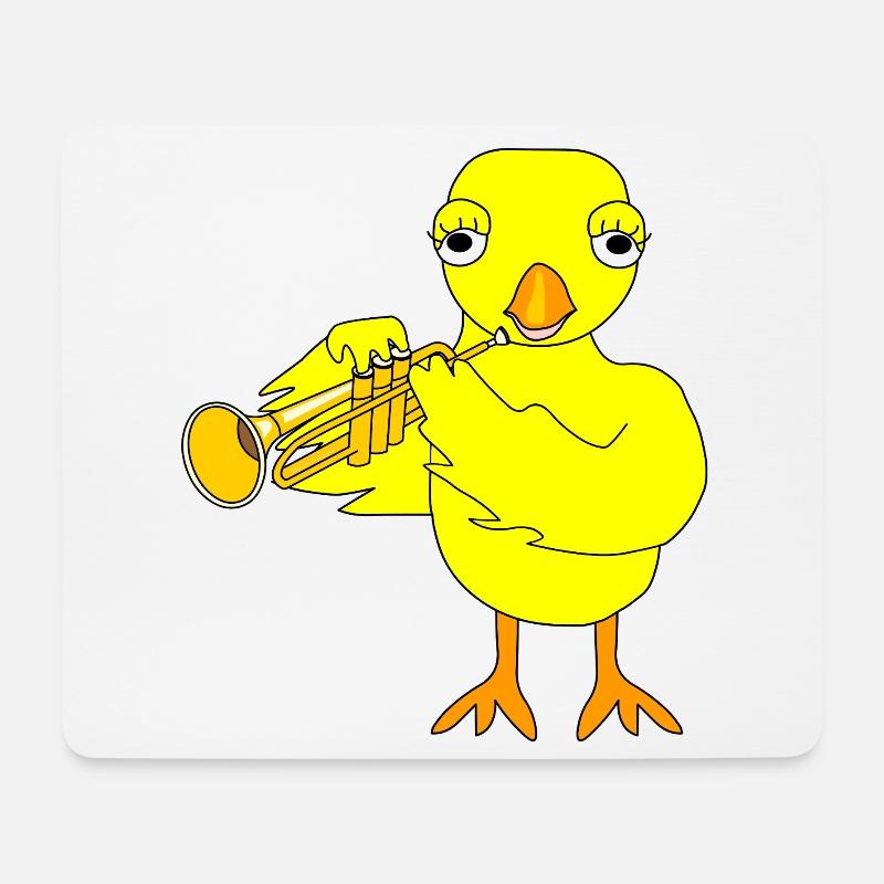 Trumpet Chick - Mouse Pad (horizontal) - white