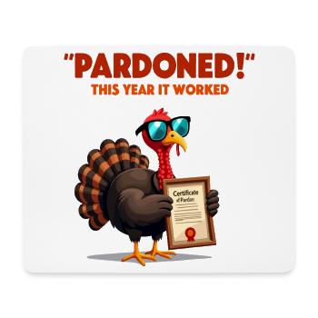 Pardoned Turkey - Mousepad (Querformat) - Weiß - Vorne