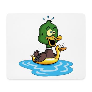 Die Ente, die schwimmen lernt - Mousepad (Querformat) - Weiß - Vorne