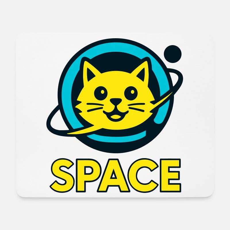 Space-Cat - Mouse Pad (horizontal) - white