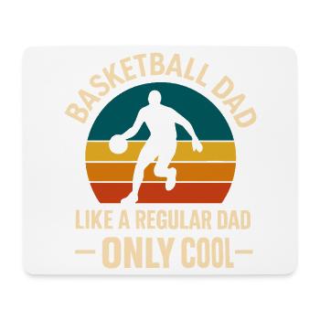 Basketball papa rétro lever de soleil design - Tapis de souris (format paysage) - blanc - Devant