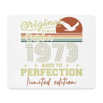 1973 Oktober 1973 Geburtstag Oktober 1973 - Mousepad (Querformat) - Weiß - Vorne