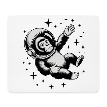 Ape in Space - Cool Astonomy Logo - Mouse Pad (horizontal) - white - Front