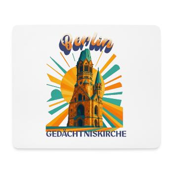Berlin - Memorial Church - Urban Retro Dreams - Mouse Pad (horizontal) - white - Front